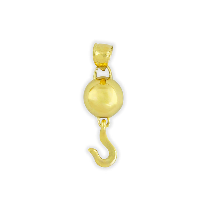 14k gold construction charm