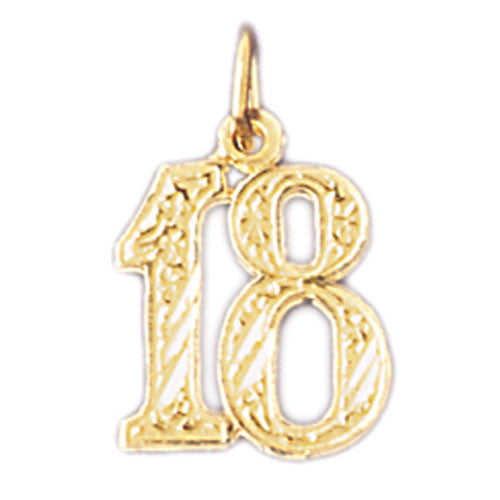 Gold Number Charms, CZ Paved Number Charms, Anniversary Birthday Number  Beads For DIY Jewelry Making Accessories (GB-1652)