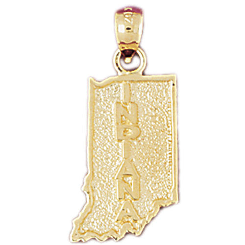 14K GOLD STATE MAP CHARM - LOUISIANA #5090