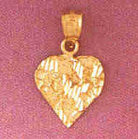 14K GOLD HEART CHARM #3911