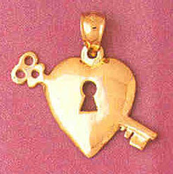 14K GOLD HEART CHARM #3913