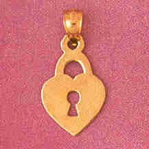 14K GOLD HEART CHARM #3914