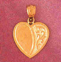 14K GOLD HEART CHARM #3917