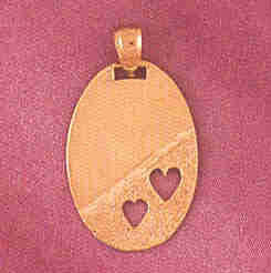 14K GOLD HEART CHARM #3918