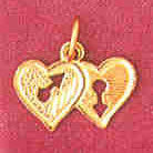 14K GOLD HEART CHARM #3926