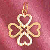 14K GOLD HEART CHARM #3936