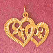 14K GOLD HEART CHARM #3939