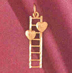 14K GOLD HEART CHARM #3942