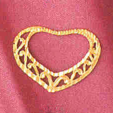 14K GOLD HEART CHARM #3943