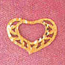 14K GOLD HEART CHARM #3946