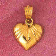 14K GOLD HEART CHARM #3952