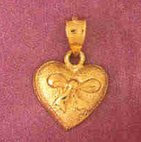 14K GOLD HEART CHARM #3954