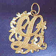 14K GOLD INITIAL CHARM - L #9557