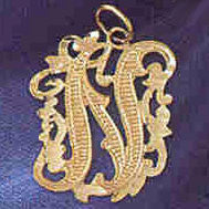 14K GOLD INITIAL CHARM - N #9557