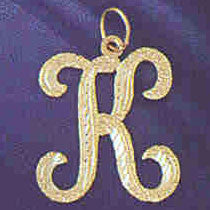 14K GOLD INITIAL CHARM - K #9559