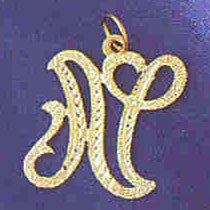 14K GOLD INITIAL CHARM - N #9559