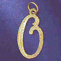 14K GOLD INITIAL CHARM - O #9559