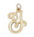 14K GOLD INITIAL CHARM - J #9557