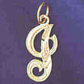 14K GOLD INITIAL CHARM - I #9560