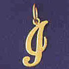 14K GOLD INITIAL CHARM - I #9561