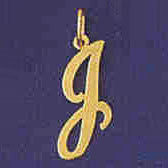 14K GOLD INITIAL CHARM - J #9561