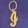 14K GOLD INITIAL CHARM - I #9562