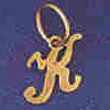 14K GOLD INITIAL CHARM - K #9562