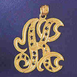 14K GOLD INITIAL CHARM - K #9563