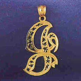 14K GOLD INITIAL CHARM - J #9563