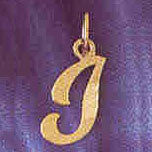 14K GOLD INITIAL CHARM - I #9564