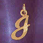 14K GOLD INITIAL CHARM - J #9564