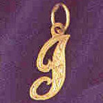 14K GOLD INITIAL CHARM - I #9565