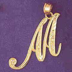 14K GOLD INITIAL CHARM - M #9566