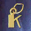 14K GOLD INITIAL CHARM - K #9567