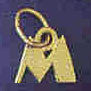 14K GOLD INITIAL CHARM - M #9567