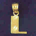 14K GOLD INITIAL CHARM - L #9568