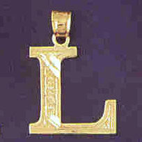 14K GOLD INITIAL CHARM - L #9571