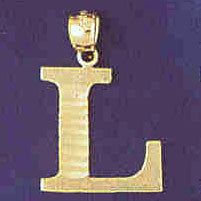 14K GOLD INITIAL CHARM - L #9572