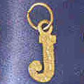 14K GOLD INITIAL CHARM - J #9573