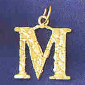 14K GOLD INITIAL CHARM - M #9574