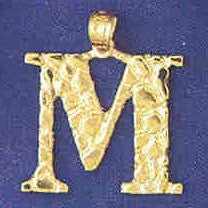 14K GOLD INITIAL CHARM - M #9575