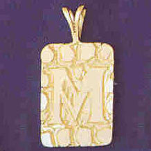 14K GOLD INITIAL CHARM - M #9576