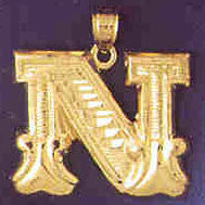 14K GOLD INITIAL CHARM - N #9577