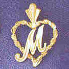 14K GOLD INITIAL CHARM - M #9579