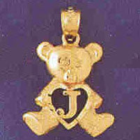 14K GOLD INITIAL CHARM - J #9580