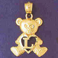 14K GOLD INITIAL CHARM - L #9580