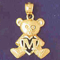 14K GOLD INITIAL CHARM - M #9580