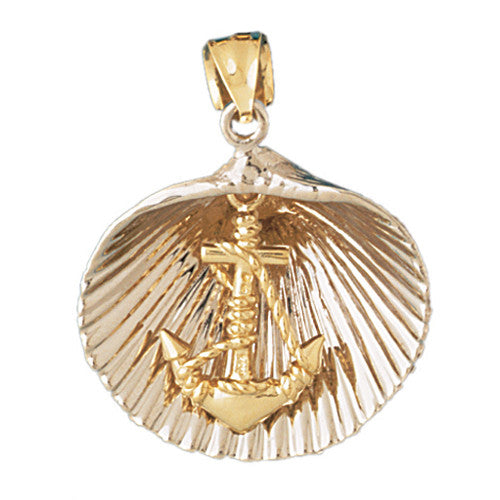 14K GOLD NAUTICAL CHARM - SHELL #S11