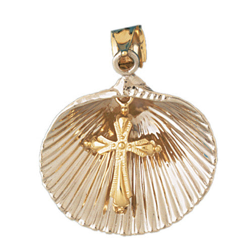 14K GOLD NAUTICAL CHARM - SHELL #S12