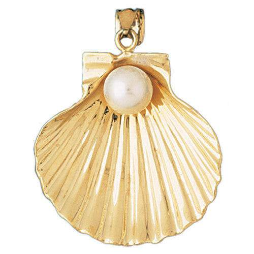 14K GOLD NAUTICAL CHARM - SHELL #S6